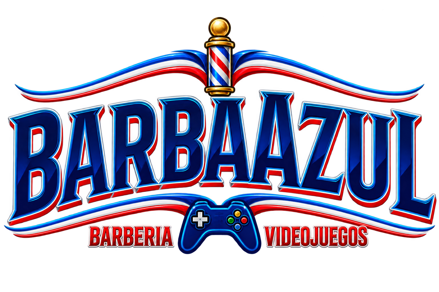 Logo Barbería Barba Azul
